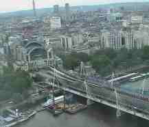 Hungerford bridge and Charing Cross Station